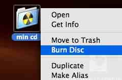 Finder CD Burning